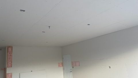 Drywall being installed in a residential home in Arizona.