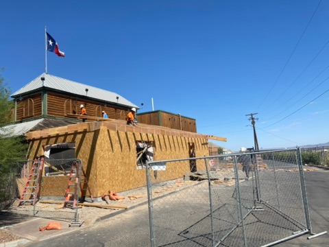 Framing an additional area for a business in Arizona.